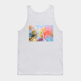 Birch trees in fall, Maine, Vibrant nature abstract. Tank Top